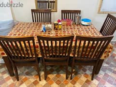 Hard wood Dining Table with 6 chair