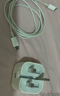 apple 20 w adapter and lighting cable used