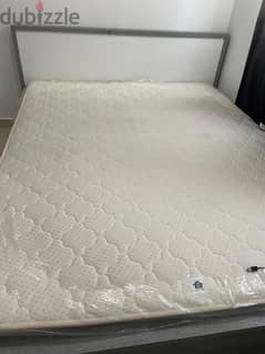 Queen size bed frame and mattress 0