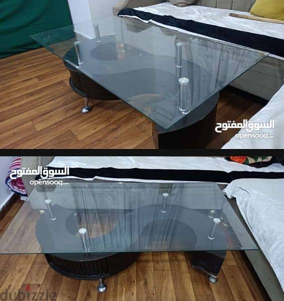 12  kd glass middle sofa table in good condition 1