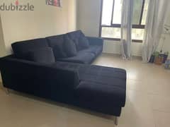 Black Sofa with Washable Cover