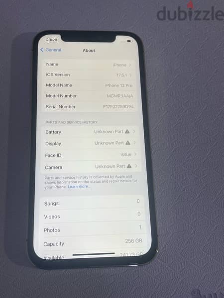 iPhone 12 Pro 256gb battery display change Face ID not working 3