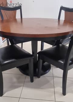 Ikea Wooden Dining Table with 4 Chairs