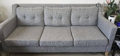 Two grey couches