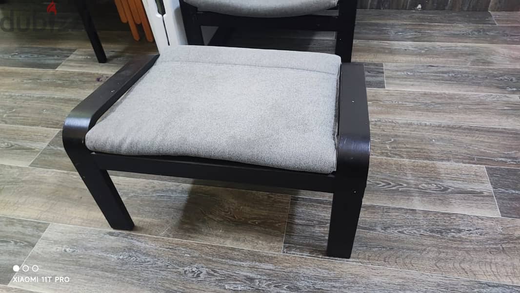 Ikea Arm chair with foot stool 6