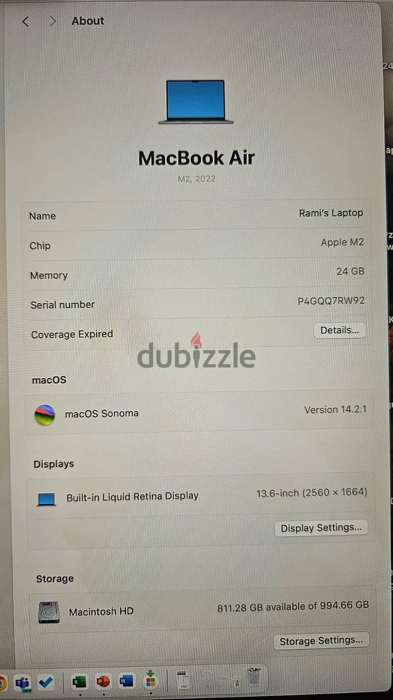 Macbook Air M2 2022 24GB Ram 1TB 1