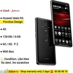 Huawei Mate RS. Porches Design. 4G.  . . 128-GB. Ram 6-GB 0