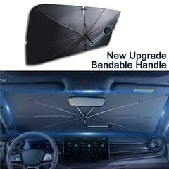 Universal Front Windshield Sunshade with 360° Bendable Handle
