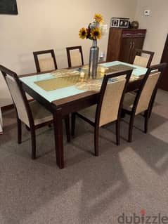 Glass Top Dining Table with Chairs
