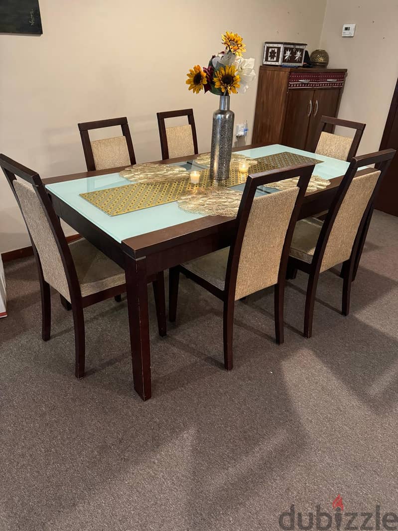 Glass Top Dining Table with Chairs 0