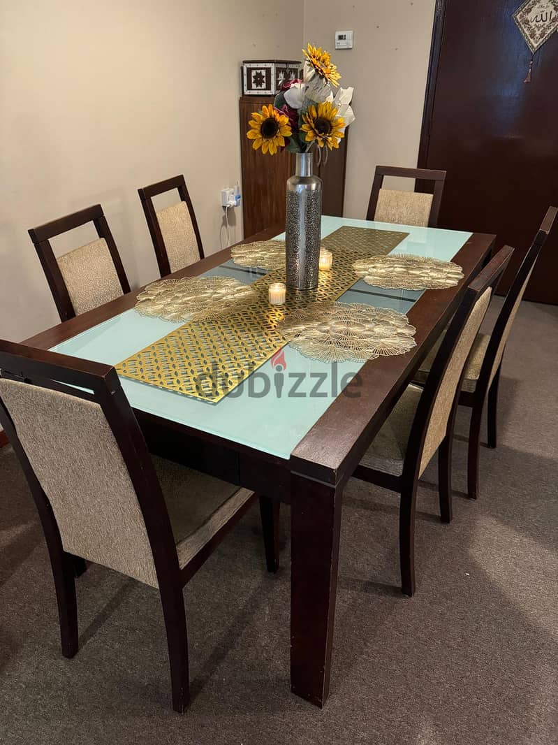 Glass Top Dining Table with Chairs 1