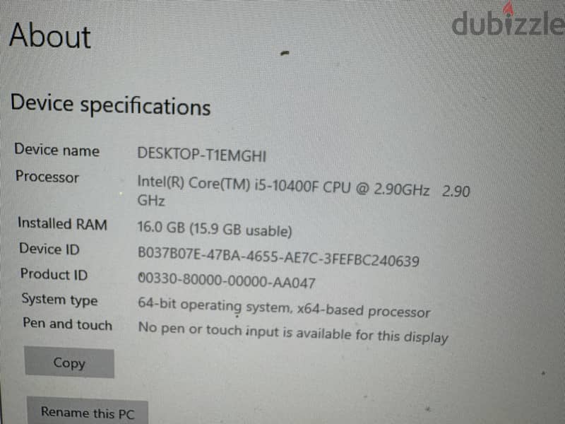 GAMING PC RTX 3050 16GB ,1 TB HARD 2