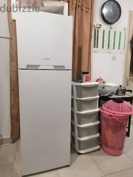 vestel double door medium size fridge for sale in mangaf block 4. 0