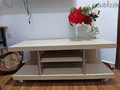 tv stand moveable in good condition like new 0
