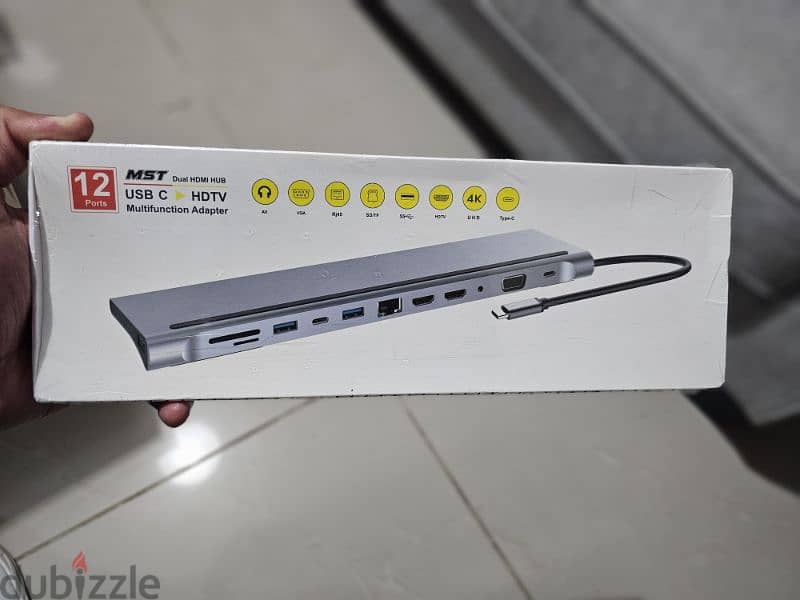 12in1 Aluminum USB-C Hub 4K HDMI 100W Power 1