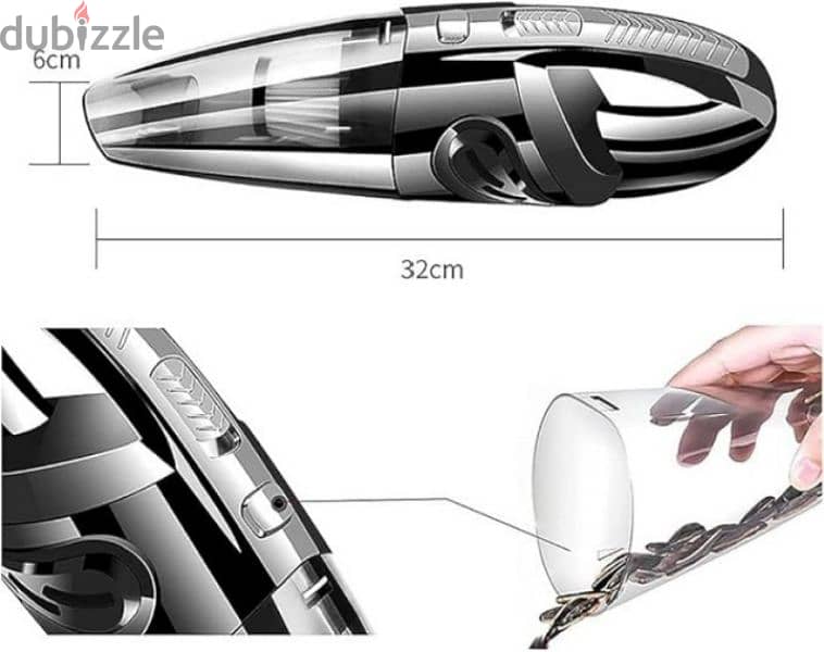مكنسة كهربائية محمولة للسيارة لاسلكية. متوفر توصيل لكل الكويت 4