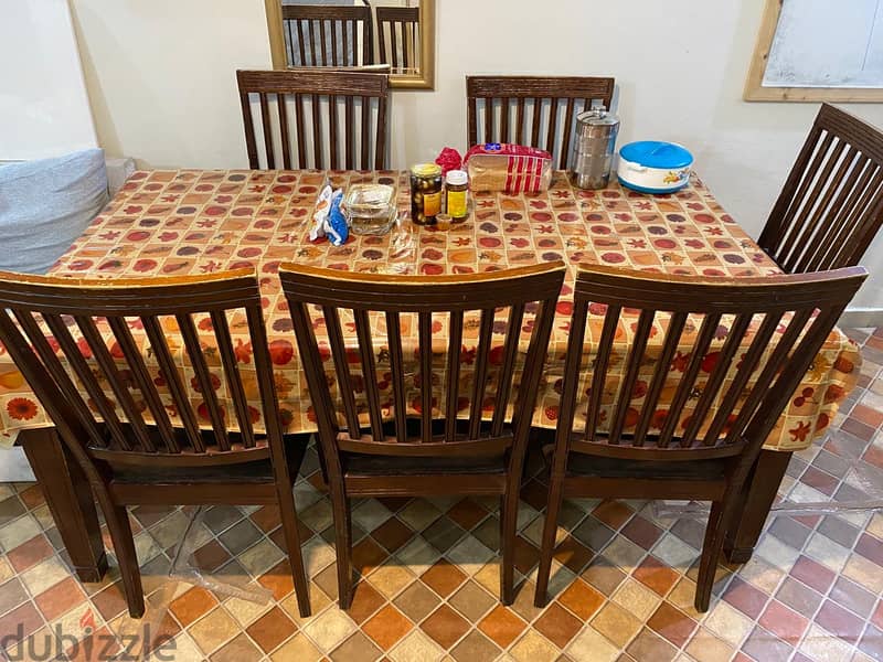 Hard wood Dining Table + 6 chairs 0