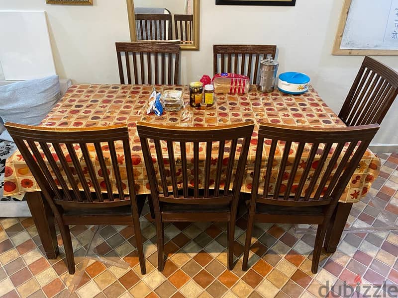 Hard wood Dining Table + 6 chairs 2