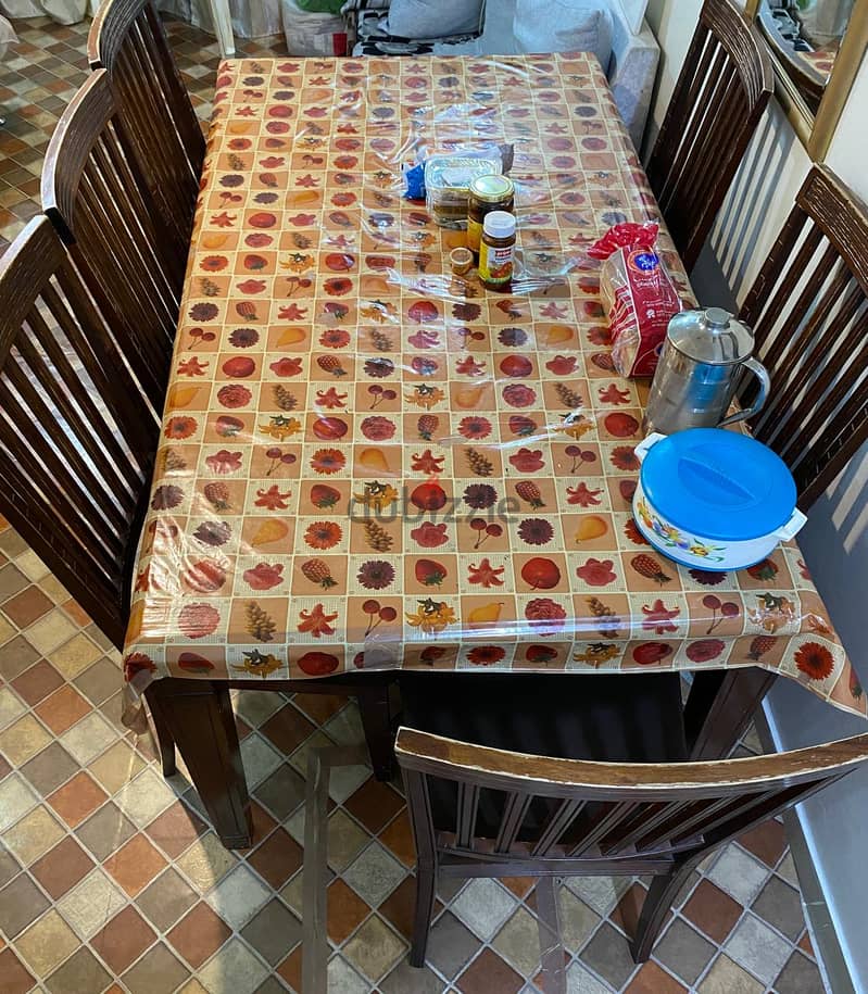 Hard wood Dining Table + 6 chairs 3