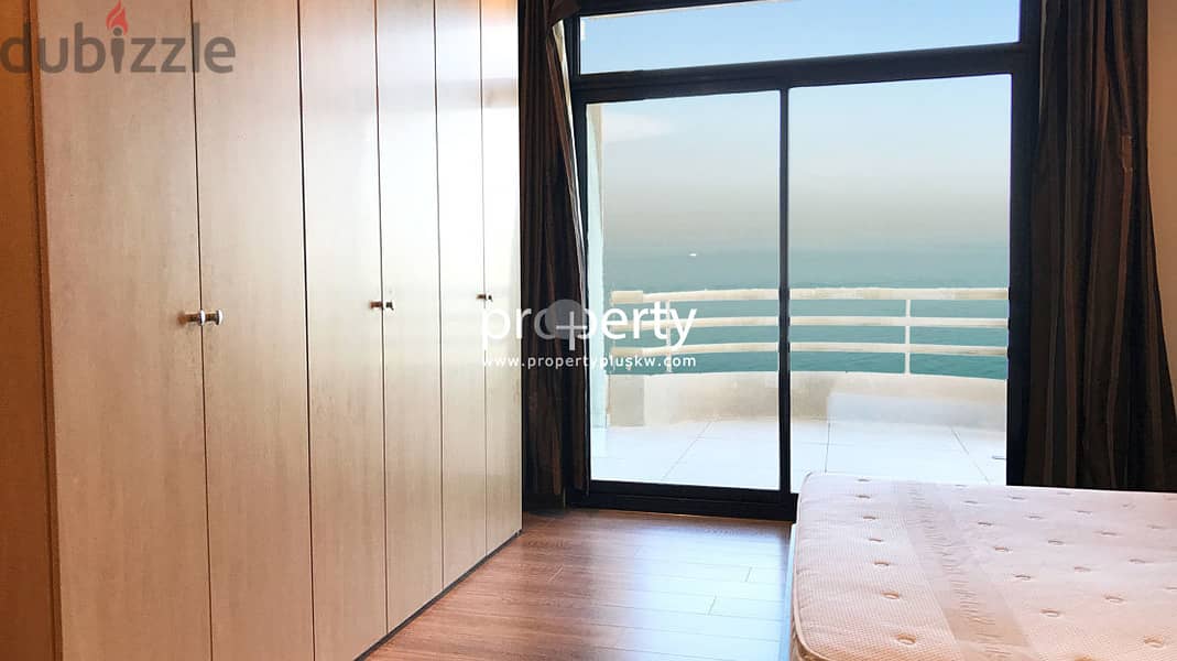 Three bedroom semi furnished and sea front apartment with balcony now 4