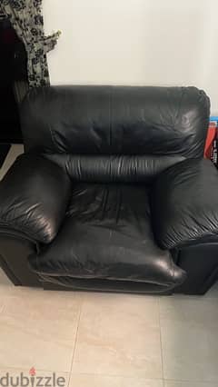 leather sofa single seater 0