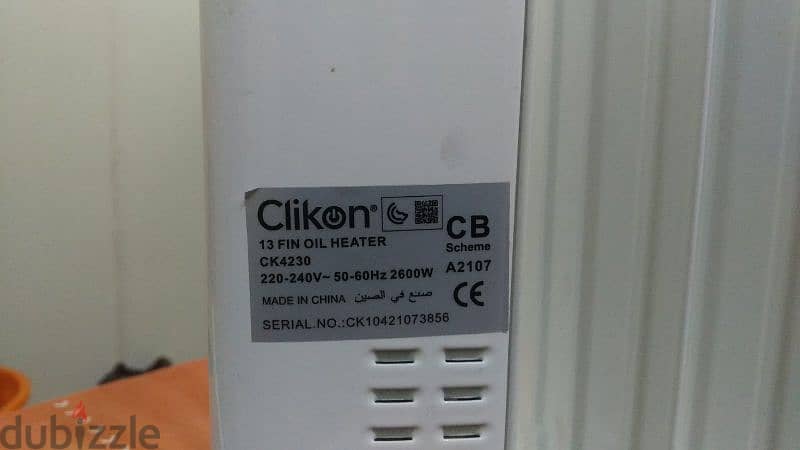 Clikon oil room heater 4