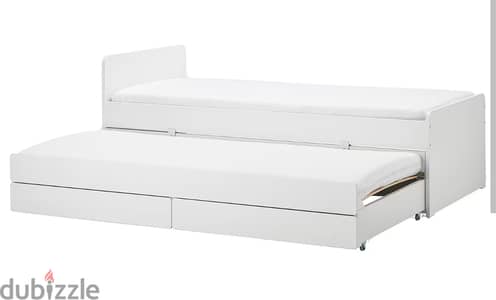 Bed fram with sliding bed