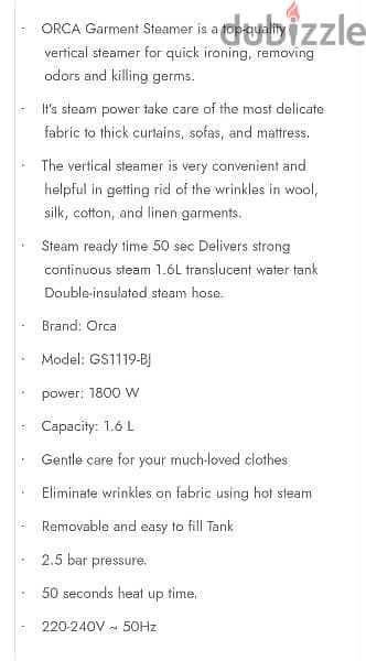 ORCA STEAMER 1800W 2