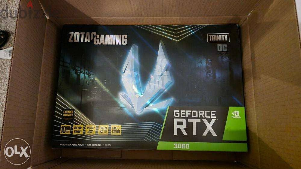 NEW ZOTAC GeForce 3080 RTX Trinity OC 10GB LHR 0