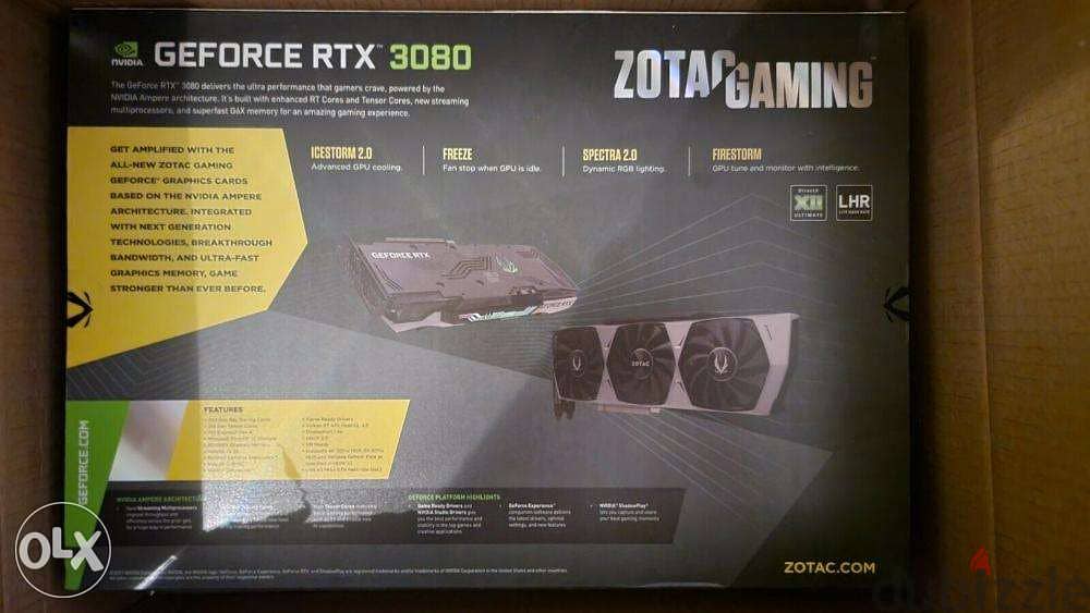 NEW ZOTAC GeForce 3080 RTX Trinity OC 10GB LHR 1