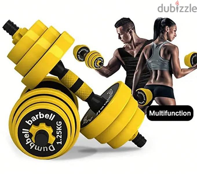 50 kg dumbbells new only silver cast iron bar and box 35 kd 13