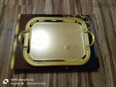 Brand New High quality imported premium Gold plated Tray for Sale.