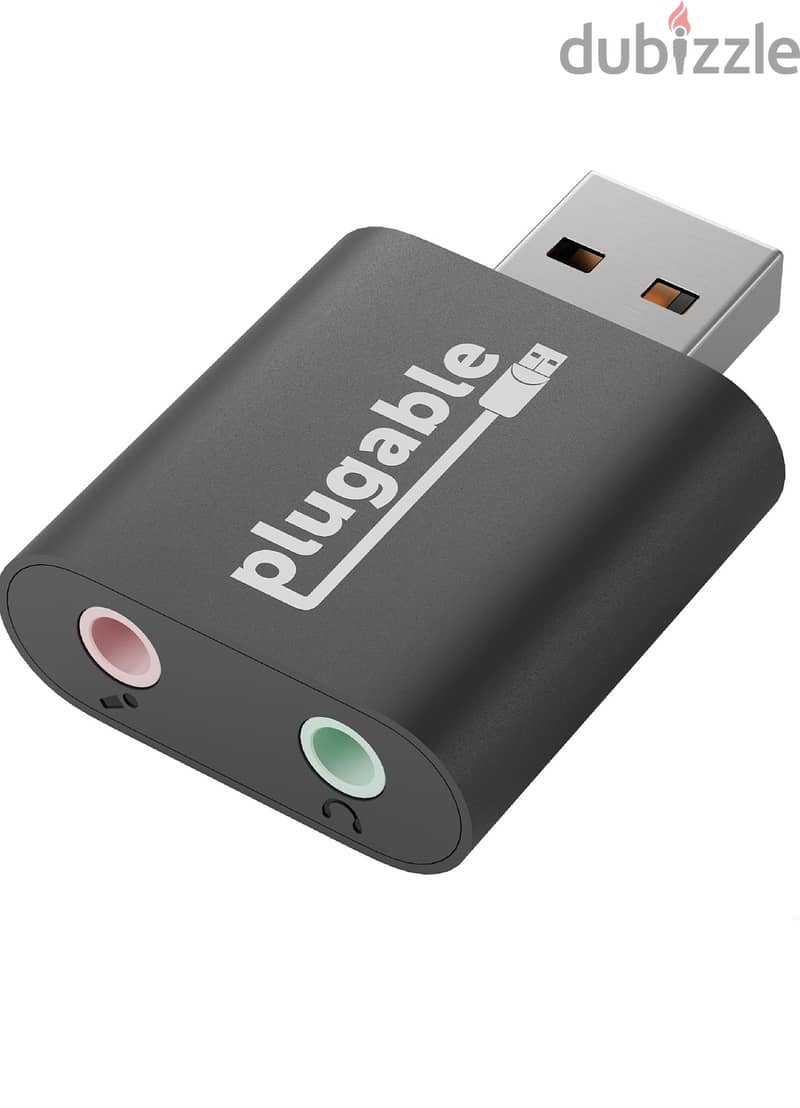 Plugable Usb Audio Adapter with 3.5mm speaker headphone microphone jac 0