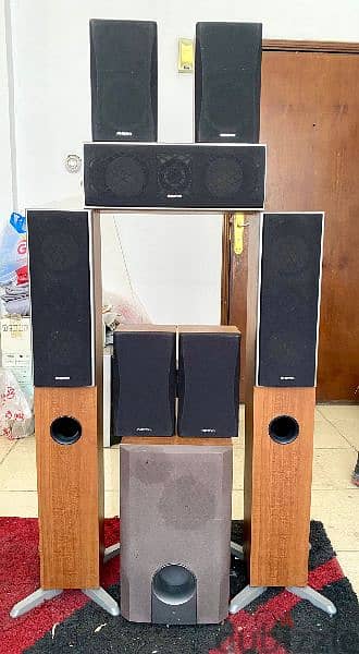 onkyo surround speakers 130watts per box 0