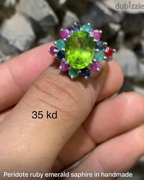 36 Natural stones Rings 1