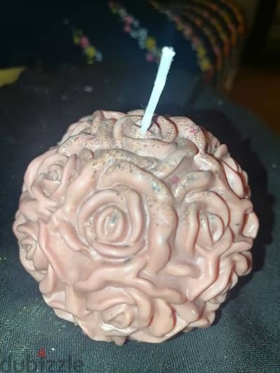 rose design candle for sale