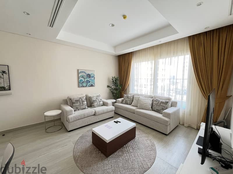 Salmiya - new, 2 bedrooms furnished apartment w/s. pool 2