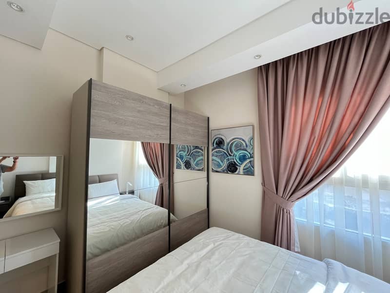 Salmiya - new, 2 bedrooms furnished apartment w/s. pool 6