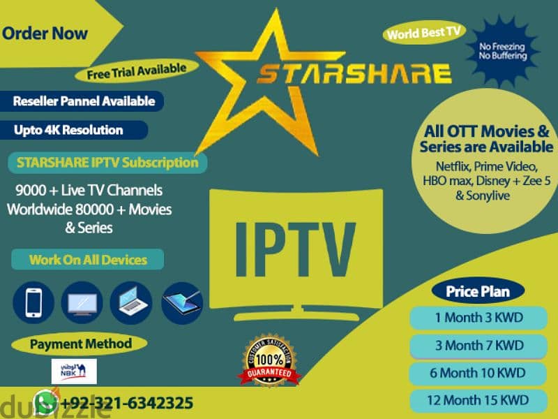 Starshare IP-TV 27000 Tv channels 0