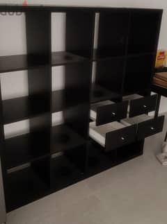 IKEA shelves with 4 drawers