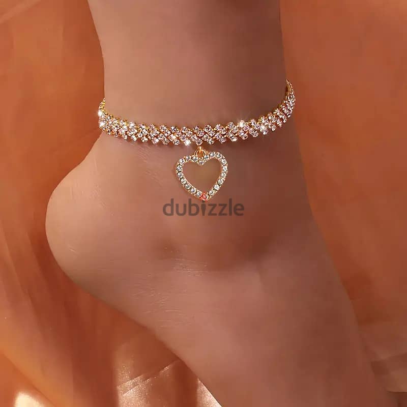 Luxury Shiny Zircon Anklet Foot Chain Bracelet 0