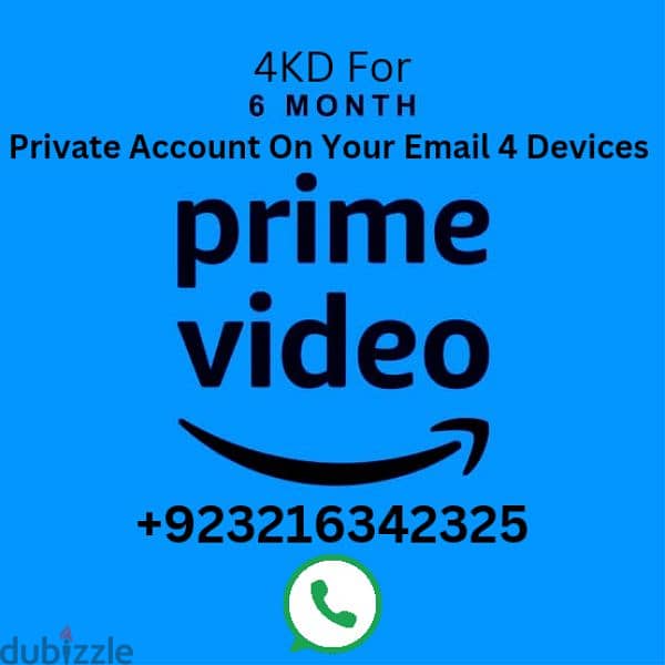 Prime Video 6 Month Available On Your Email 4KD
4 Devices 4k Premium 0