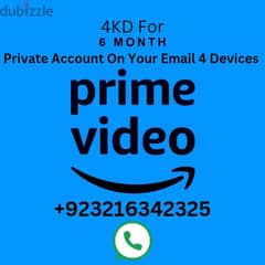 Prime Video 6 Month Available On Your Email 4KD 4 Devices 4k Premium