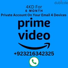 Prime Video 6 Month Available On Your Email 4KD 4 Devices 4k Premium