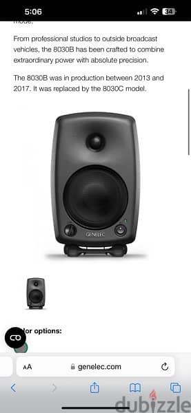 Genelec 8030B pro studio speakers (pair)