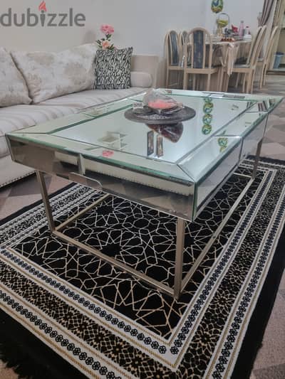 Table glass mirror