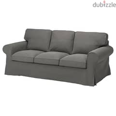 IKEA EKTORP 3-seat sofa, Hakebo dark grey