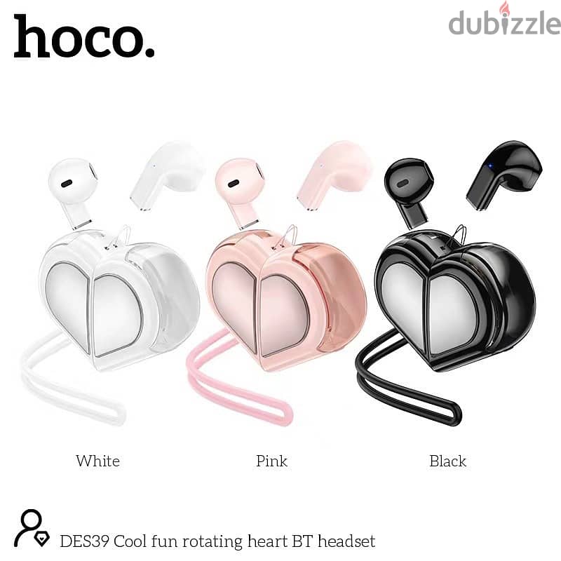 Hoco DES39 Cool Heart Rotation Bt Headset 3