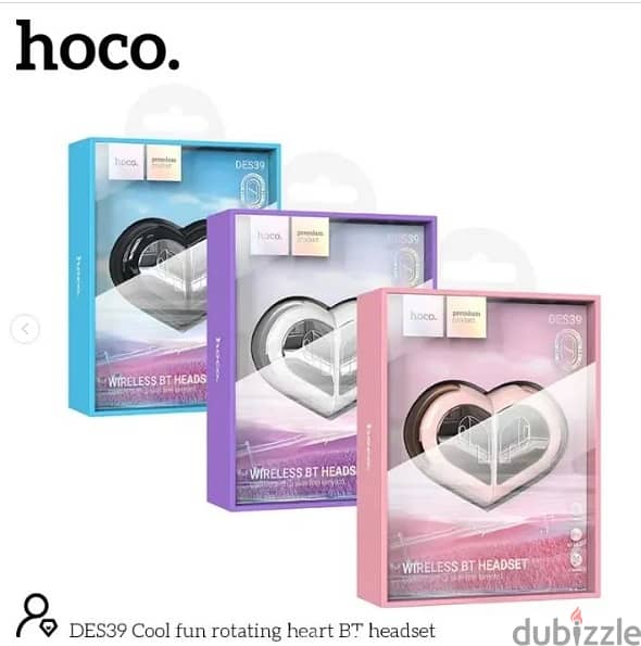 Hoco DES39 Cool Heart Rotation Bt Headset 4