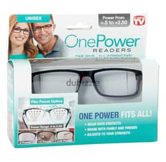 نظارة القراءة وحماية العين من الاشعة One Power Readers Glasses . شحن 0